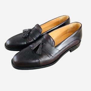 Vintage Volare Made in Italy Black Patent leather tassel Dress Shoes Size 12